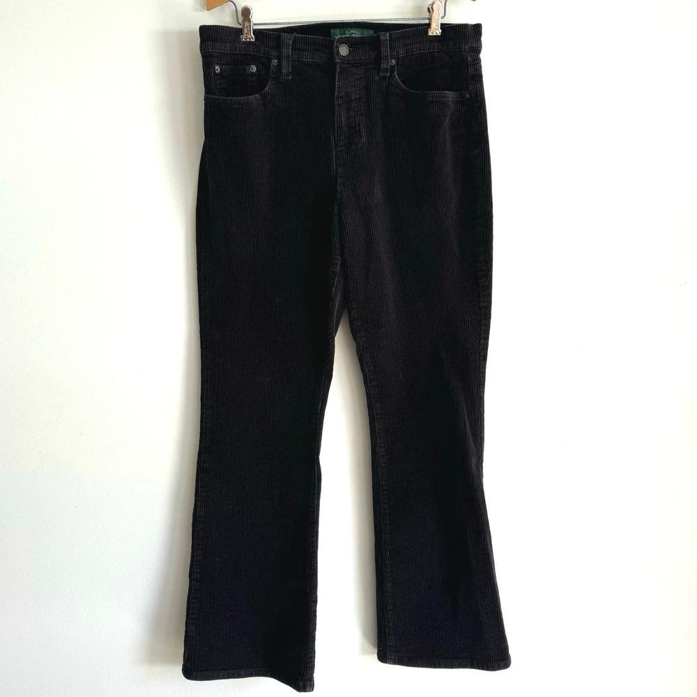 Vtg Ralph Lauren jeans co black bootcut cotton corduroy pants | Sz 10